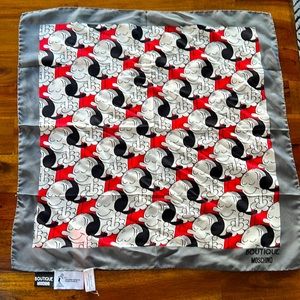 Moschino Olive Oil silk scarf square 18x18 inch excellent condition